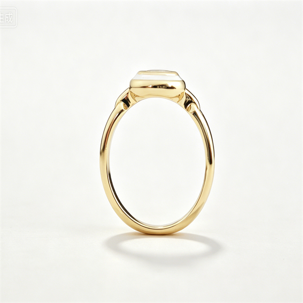 Oval-Cut Zircon Enamel Ring - Image 9
