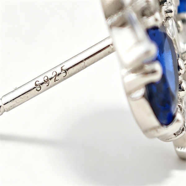 Oval-Cut Sapphire Dangling Evening Earrings - Image 9